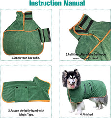 2023 Hot Sale🔥Super Absorbent Drying Dog Coat Bathrobe Towel(49% OFF TODAY💥)