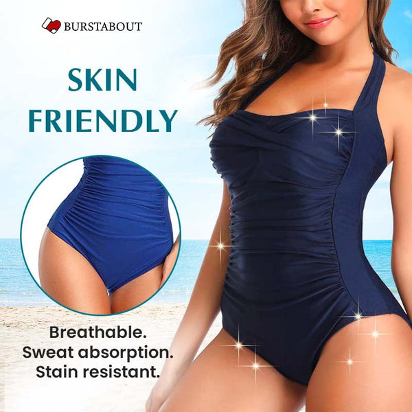 🔥Tummy Control Halter One Piece Slimming Swimwear