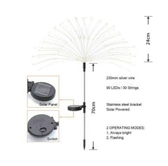 Waterproof  Solar Garden Fireworks Lamp